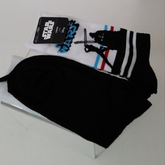 Disney Star Wars Womens Crew 2 Pairs  Socks 10-13 - Picture 7 of 16